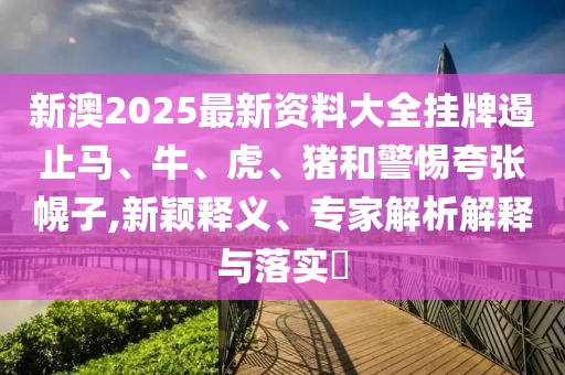新澳2025最新資料大全掛牌遏止馬、牛、虎、豬和警惕夸張幌子,新穎釋義、專家解析解釋與落實?