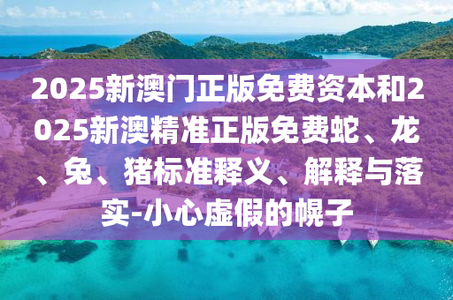 2025新澳門(mén)正版免費(fèi)資本和2025新澳精準(zhǔn)正版免費(fèi)蛇、龍、兔、豬標(biāo)準(zhǔn)釋義、解釋與落實(shí)-小心虛假的幌子